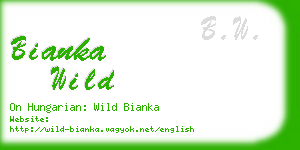 bianka wild business card